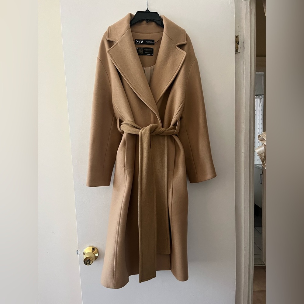 Zara Beige Wool Coat